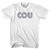Columbia COU Airport Adult Cotton T-shirt - White