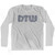 Detroit DTW Airport Adult Cotton Long Sleeve T-shirt - Grey Heather