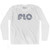 Florence Airport FLO Adult Cotton Long Sleeve T-shirt - White
