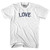 LOVE Womens Cotton Junior Cut T-Shirt - White