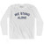 We Stand Alone Adult Cotton Long Sleeve T-shirt - White