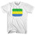 Gabon Country Flag Youth Cotton T-shirt - White