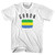 Gabon Country Flag Heritage Womens Cotton Junior Cut T-Shirt - White