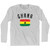 Ghana Country Flag Heritage Adult Cotton Long Sleeve T-shirt - Grey Heather
