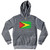 Guyana Country Flag Tri-Blend Hoodie - Athletic Grey