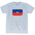 Haiti Country Flag Adult Tri-Blend T-shirt - Athletic White