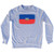 Haiti Country Flag Adult Tri-Blend Sweatshirt - Heather Grey