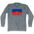 Haiti Country Flag Adult Tri-Blend Long Sleeve T-shirt - Athletic Grey