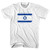 Israel Country Flag Womens Cotton Junior Cut T-Shirt - White Israel Country Flag Womens Cotton Junior Cut T-Shirt - White