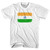 India Country Flag Womens Cotton Junior Cut T-Shirt - White