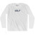 Golf Adult Cotton Long Sleeve T-shirt - White