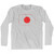 Japan Country Flag Adult Cotton Long Sleeve T-shirt - Grey Heather Japan Country Flag Adult Cotton Long Sleeve T-shirt - Grey Heather