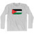 Jordan Country Flag Adult Cotton Long Sleeve T-shirt - Grey Heather