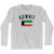Kuwait Country Flag Heritage Adult Cotton Long Sleeve T-shirt - Grey Heather Kuwait Country Flag Heritage Adult Cotton Long Sleeve T-shirt - Grey Heather