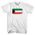 Kuwait Country Flag Adult Cotton T-shirt - White