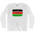 Kenya Country Flag Adult Cotton Long Sleeve T-shirt - White