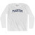 MARTIN Adult Cotton Long Sleeve T-shirt - White