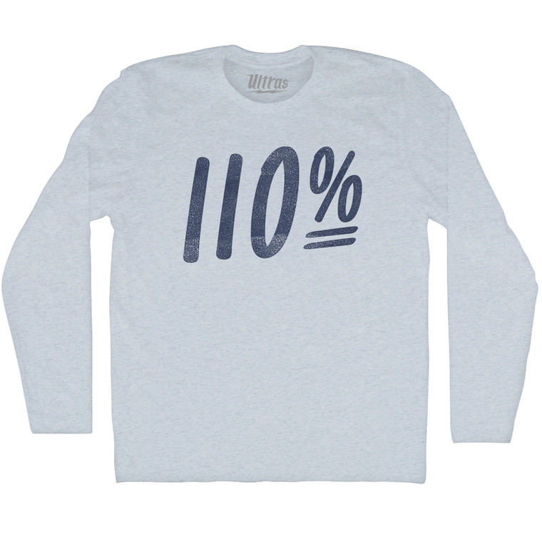 100% Adult Cotton Long Sleeve T-shirt - Athletic White