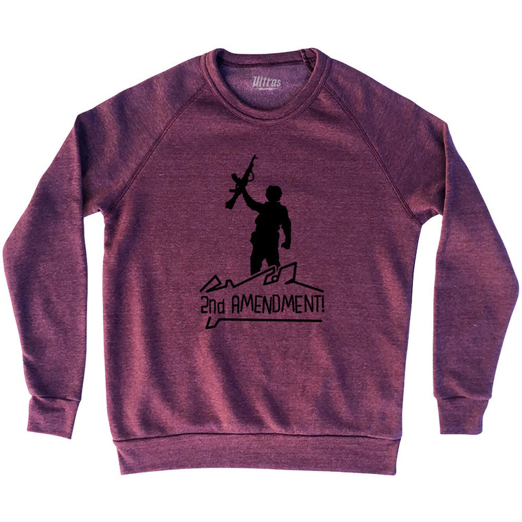 Wolverines Second Amendment Adult Tri-Blend Sweatshirt - Cardinal Blue