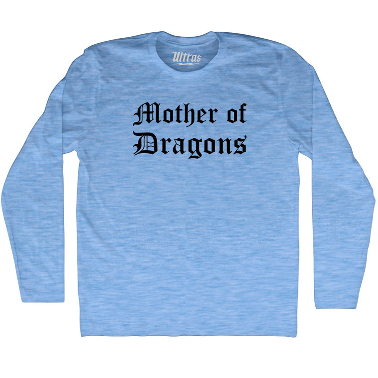 Mother Of Dragons Adult Cotton Long Sleeve T-shirt - Athletic Blue