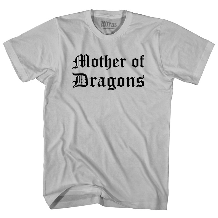 Mother Of Dragons Adult Cotton T-shirt - Cool Grey
