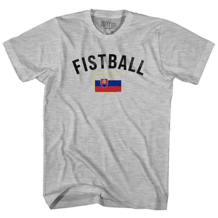 Slovakia Fistball Country Flag Womens Cotton Junior Cut T-Shirt - Grey Heather