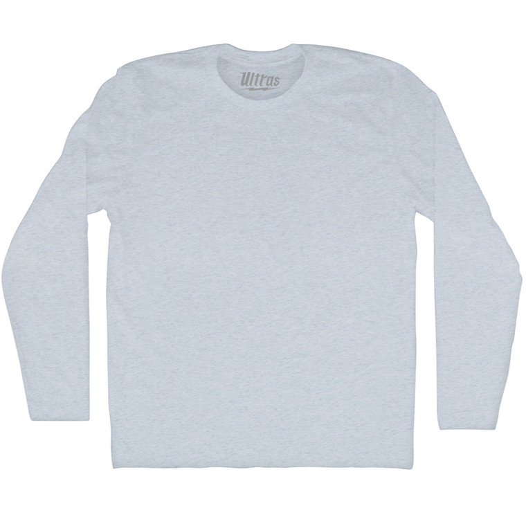 Blank Adult Tri-Blend Long Sleeve T-shirt - Athletic White