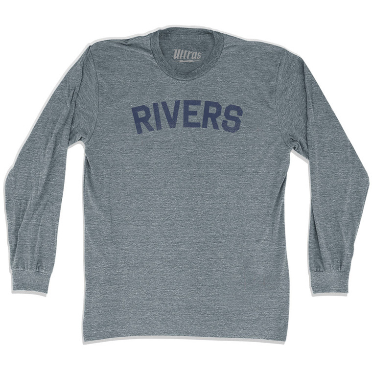 Rivers Adult Tri-Blend Long Sleeve T-Shirt - Athletic Grey