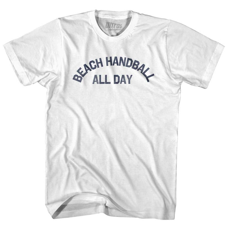 Beach Handball All Day Youth Cotton T-shirt - White