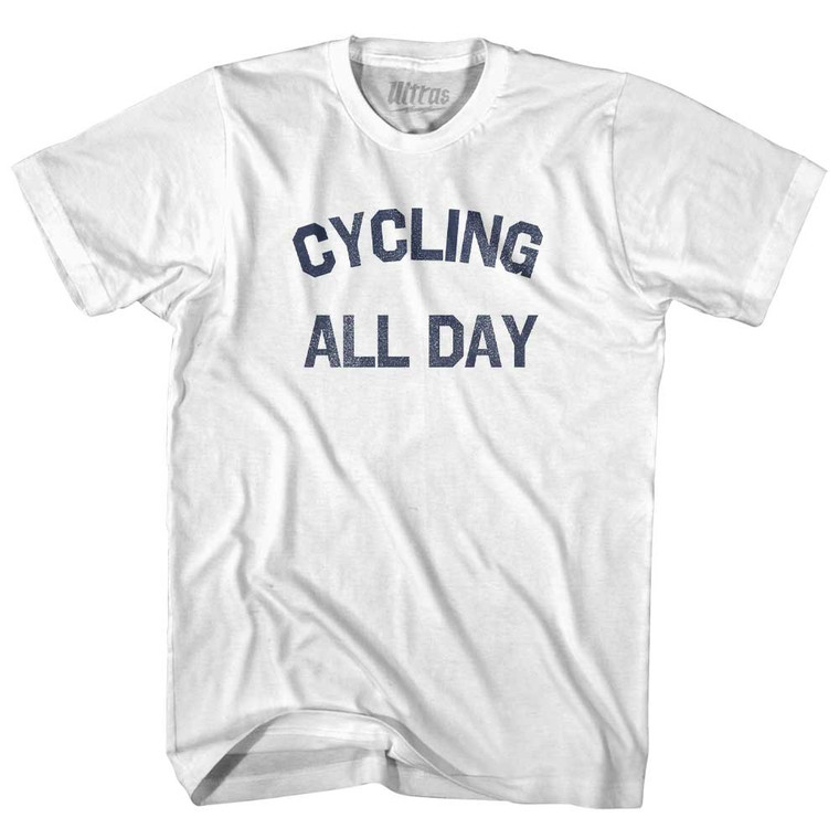 Cycling All Day Womens Cotton Junior Cut T-Shirt - White