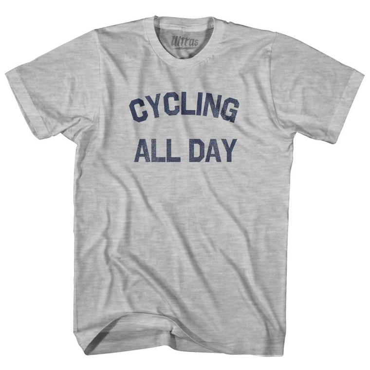 Cycling All Day Youth Cotton T-shirt - Grey Heather