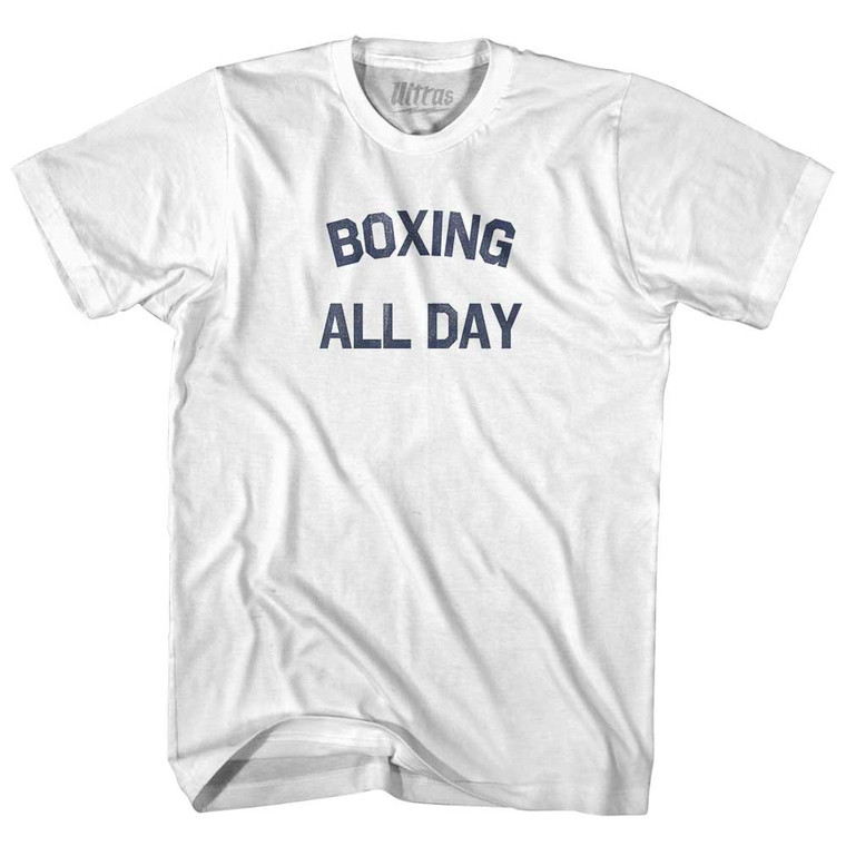 Boxing All Day Womens Cotton Junior Cut T-Shirt - White