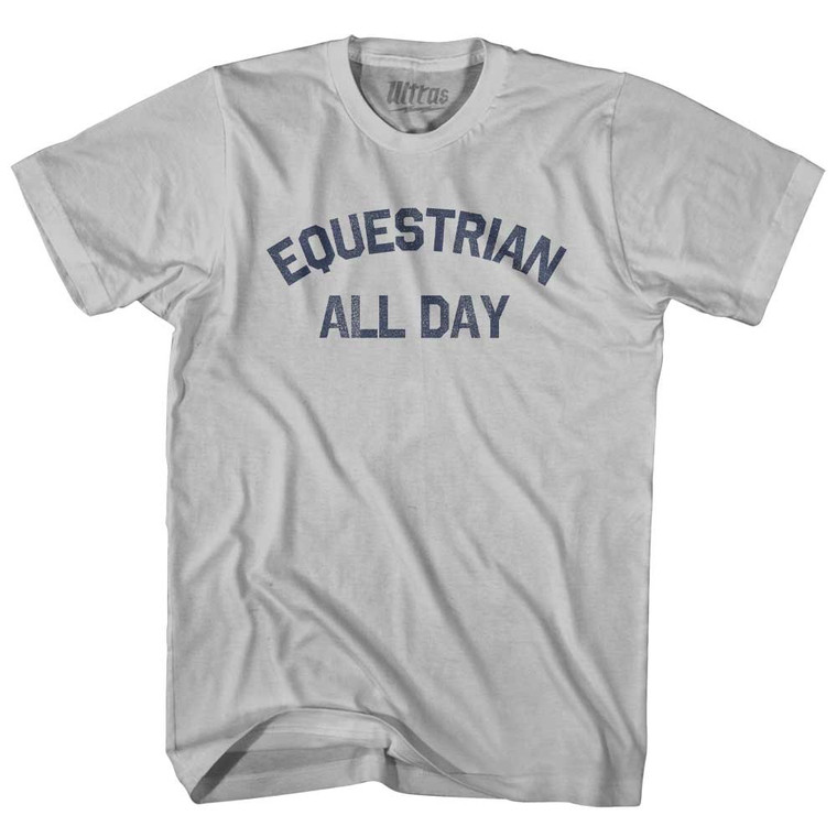 Equestrian All Day Adult Cotton T-shirt - Cool Grey