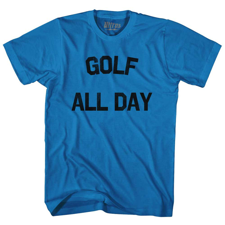 Golf All Day Adult Cotton T-shirt - Royal