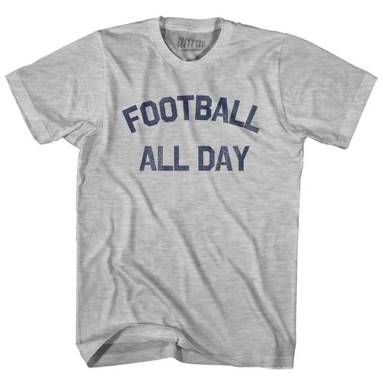 Football All Day Womens Cotton Junior Cut T-Shirt - Grey Heather