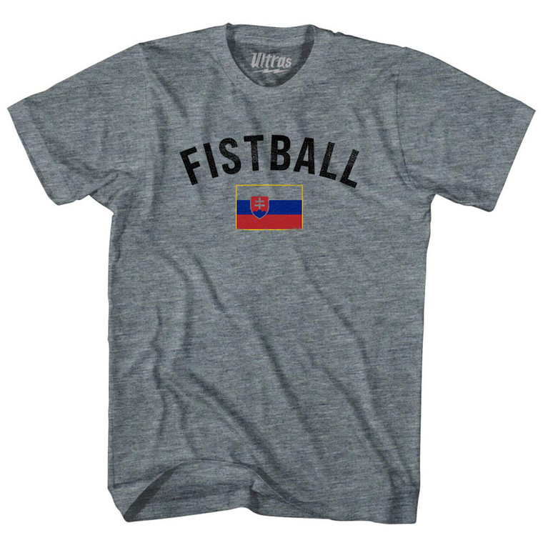 Slovakia Fistball Country Flag Womens Tri-Blend Junior Cut T-Shirt - Athletic Grey