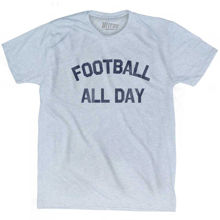 Football All Day Adult Tri-Blend T-shirt - Athletic White