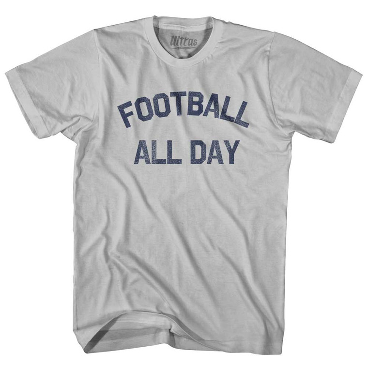Football All Day Adult Cotton T-shirt - Cool Grey