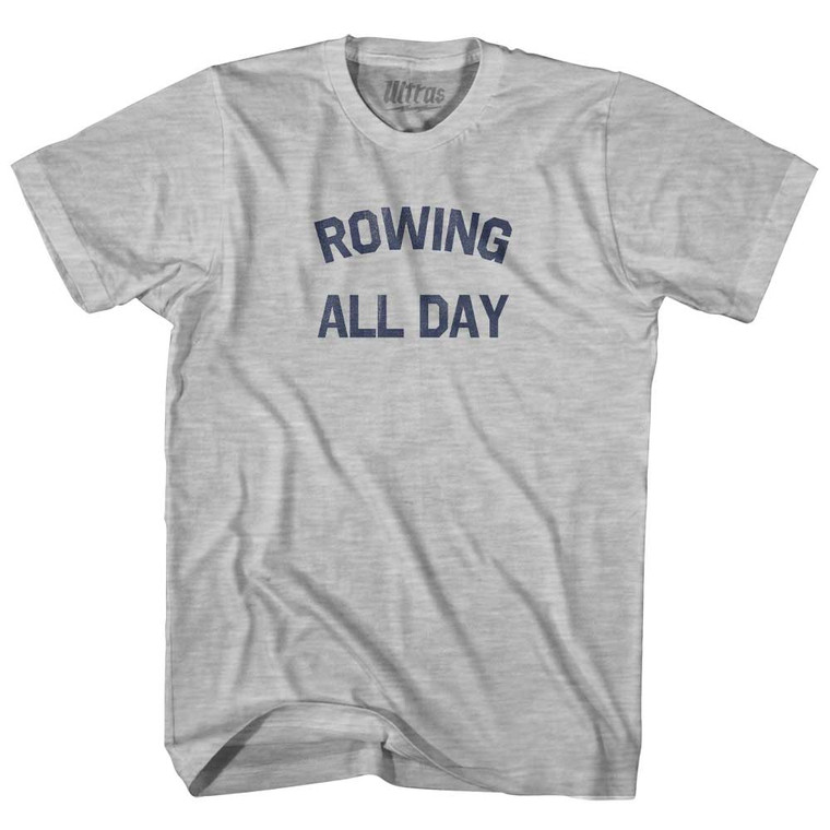 Rowing All Day Womens Cotton Junior Cut T-Shirt - Grey Heather