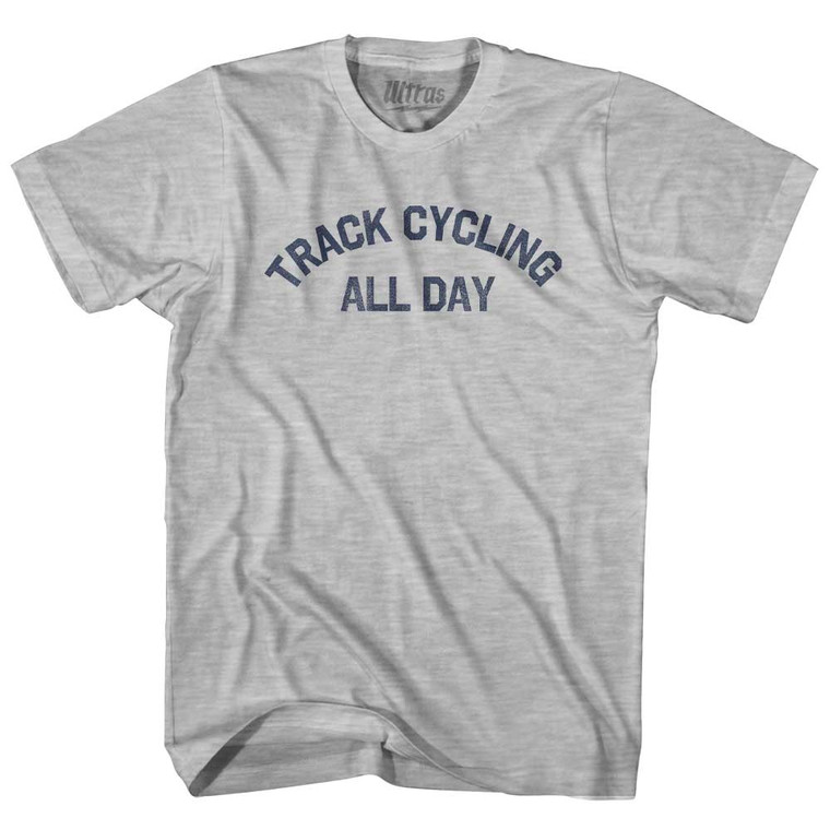 Track Cycling All Day Youth Cotton T-shirt - Grey Heather