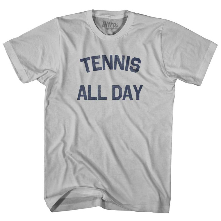 Tennis All Day Adult Cotton T-shirt - Cool Grey
