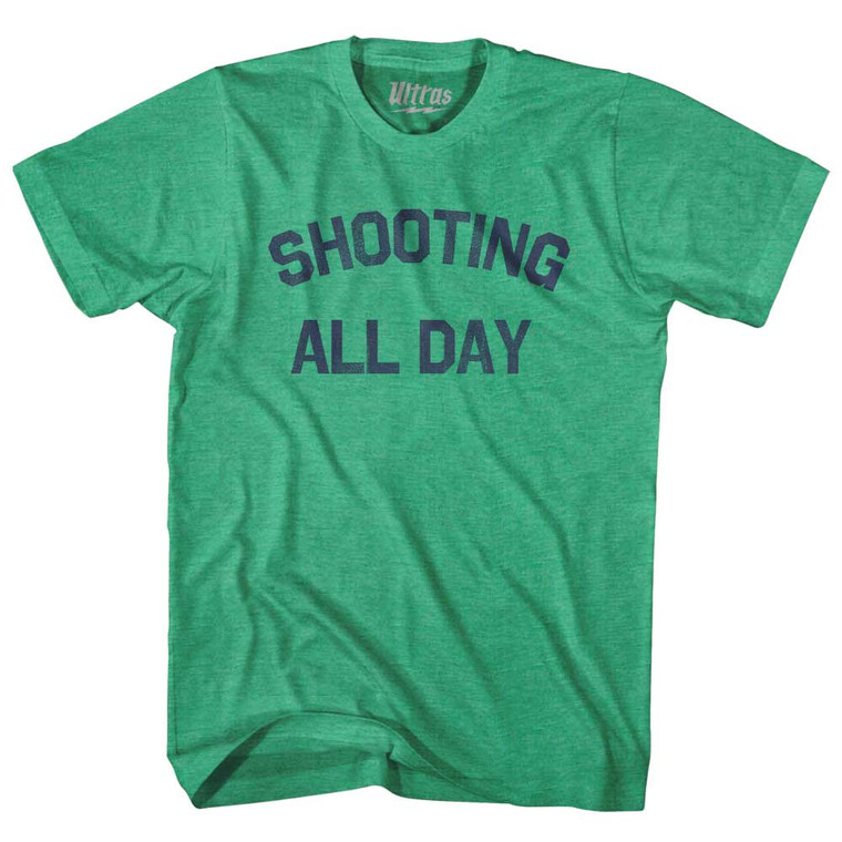 Shooting All Day Adult Tri-Blend T-shirt - Kelly Green