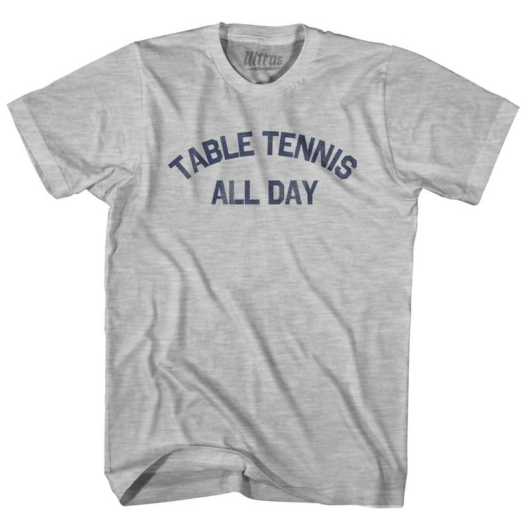 Table Tennis All Day Womens Cotton Junior Cut T-Shirt - Grey Heather
