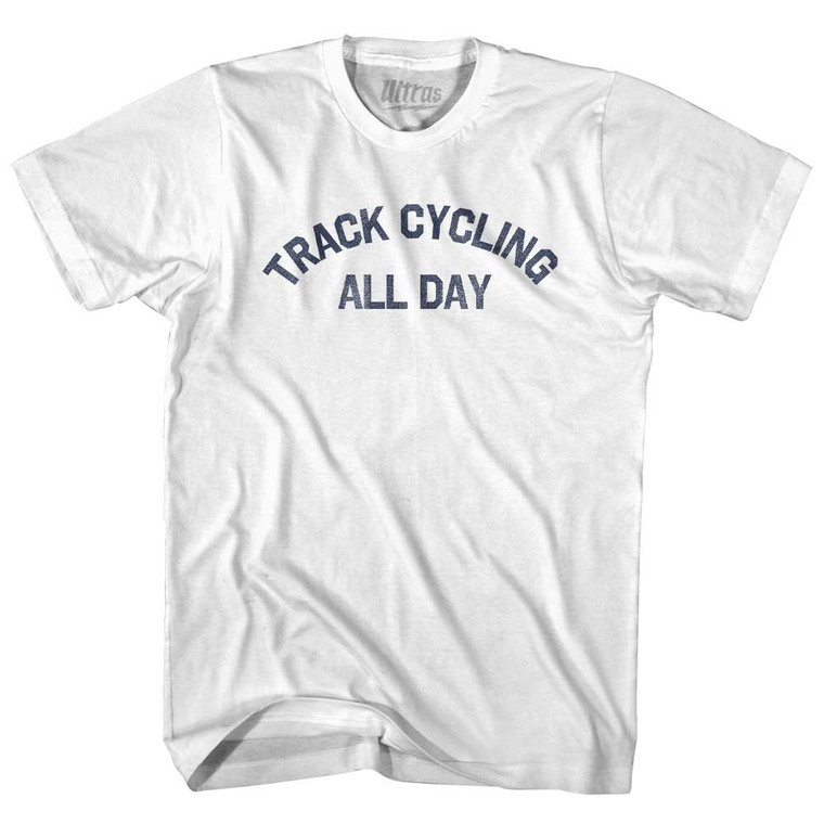 Track Cycling All Day Youth Cotton T-shirt - White