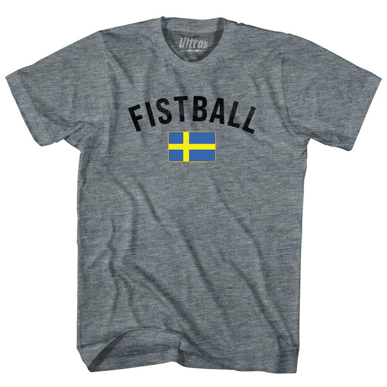 Sweden Fistball Country Flag Womens Tri-Blend Junior Cut T-Shirt - Athletic Grey