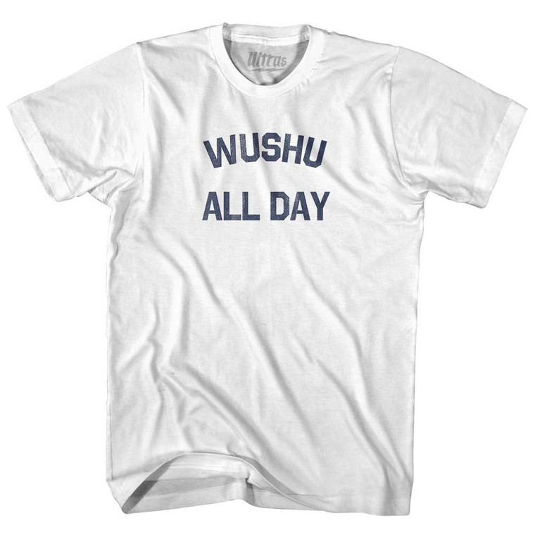 Wushu All Day Womens Cotton Junior Cut T-Shirt - White