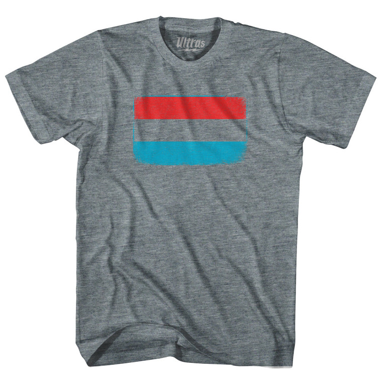 Luxembourg Country Flag Womens Tri-Blend Junior Cut T-Shirt - Athletic Grey