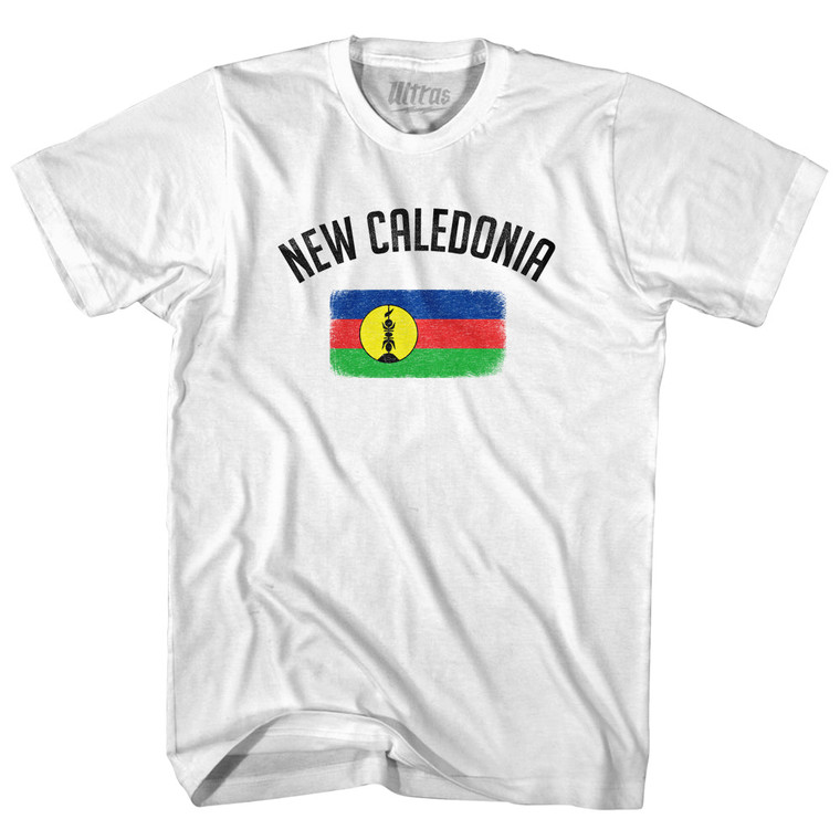 New Caledonia Country Flag Heritage Adult Cotton T-shirt - White