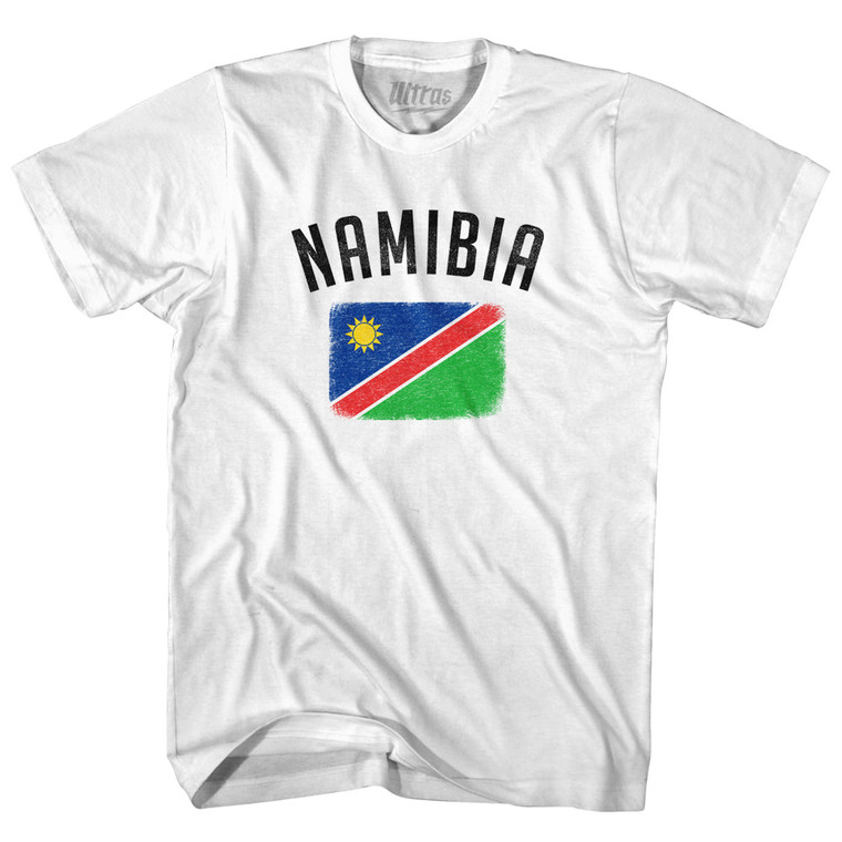 Namibia Country Flag Heritage Adult Cotton T-shirt - White