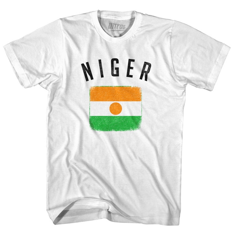 Niger Country Flag Heritage Womens Cotton Junior Cut T-Shirt - White